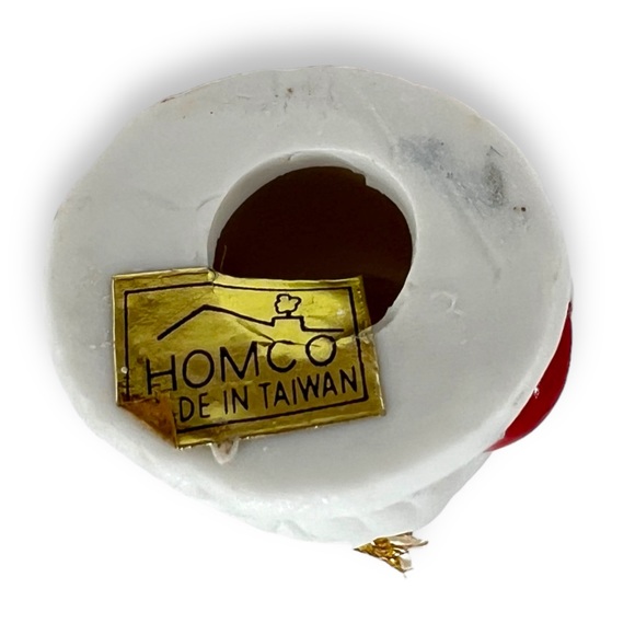 Vintage 80's Homco Home Interior Mini Santa Christmas Ornament 2.2" Porcelain - Picture 9 of 9